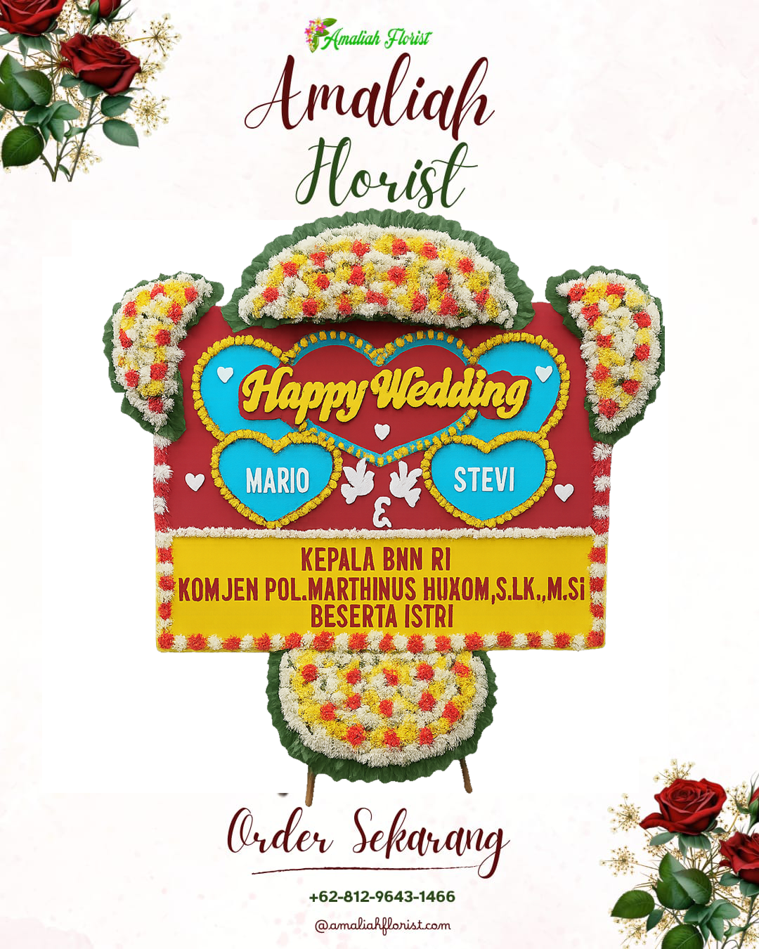 Papan Bunga Pernikahan Picung